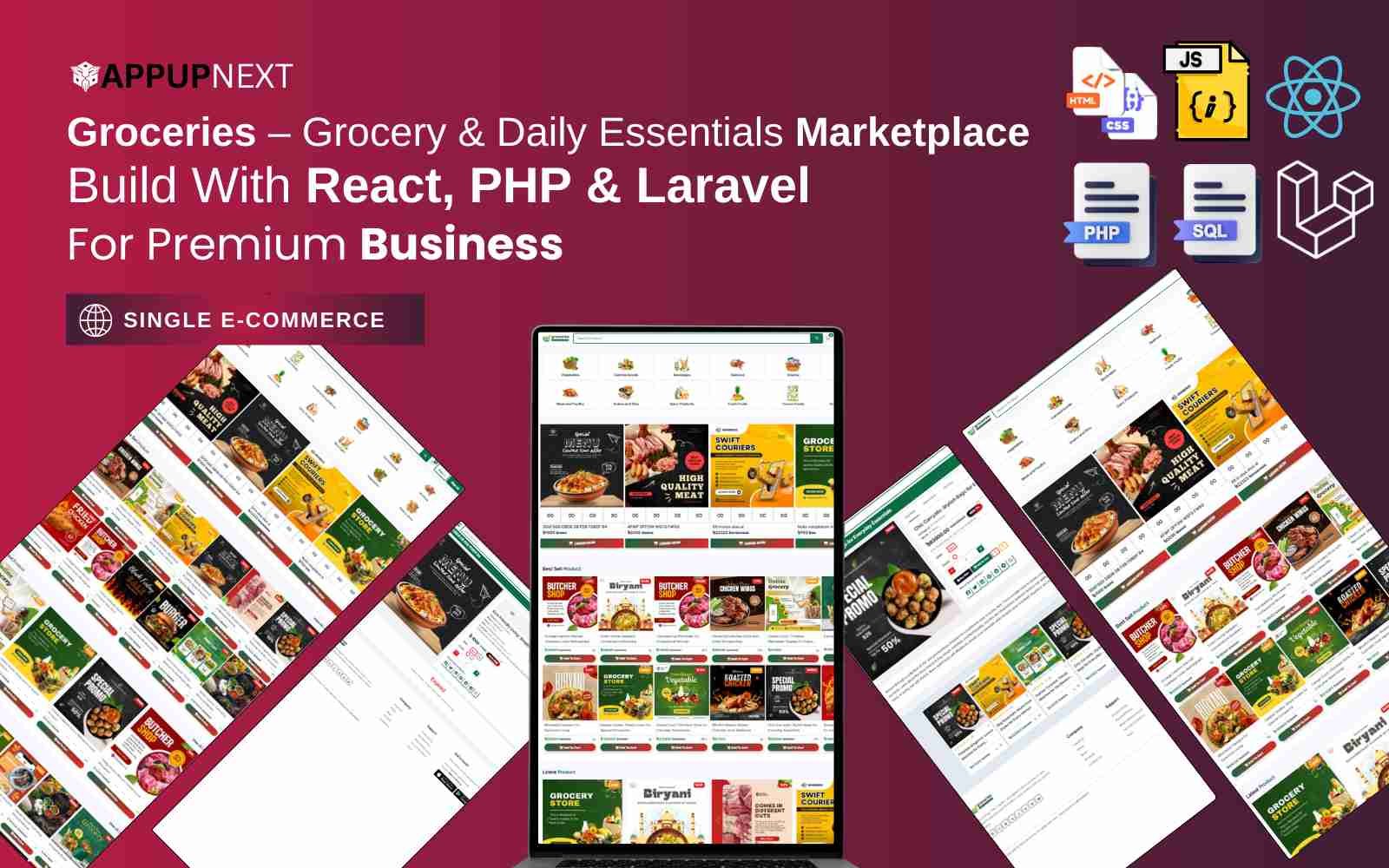 Groceries – Grocery & Daily Essentials Marketplace  Build With React, PHP & Laravel
