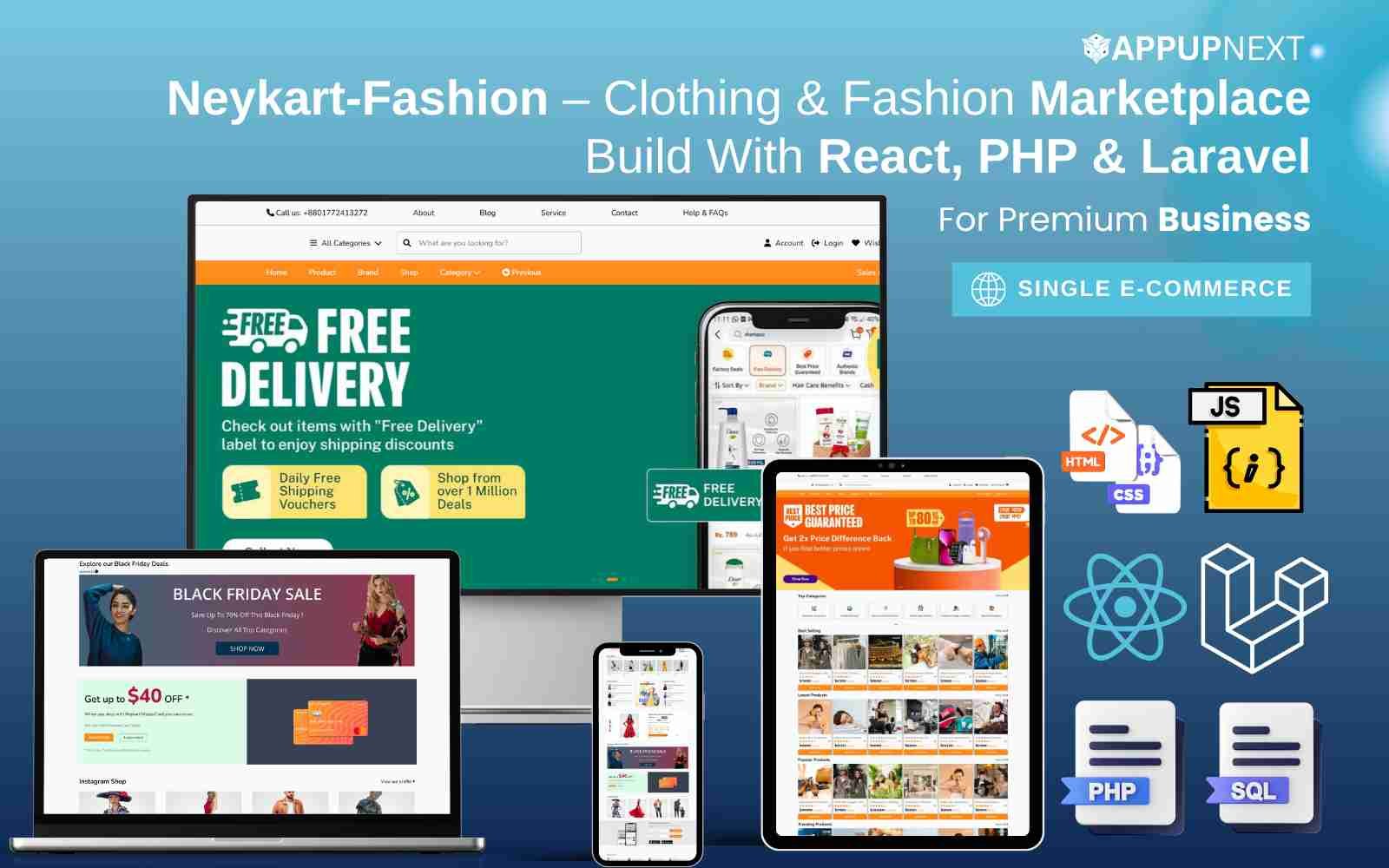 Neykart-Fashion – Clothing & Fashion Marketplace Build With React, PHP & Laravel